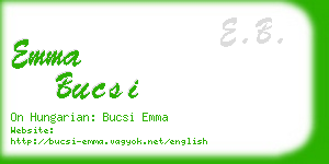 emma bucsi business card